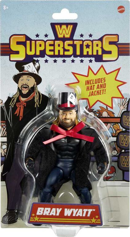 WWE Superstars Action Figure & Accessories Sets, 6-inch Retro Collectible with 16 Articulation Points (Styles May Vary)