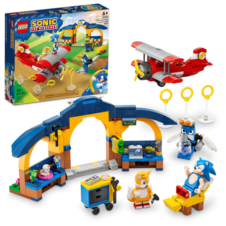 LEGO Sonic the Hedgehog Le labo de Tails et l'avion Tornado 76991 (376 pièces)