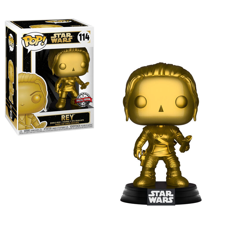 Funko POP! Movies: Star Wars - Rey (Gold) (Metallic) - R Exclusive