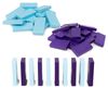 H5 Domino Creations, 60-Piece Blue/Purple Set by Domino Artist YouTuber Lily Hevesh Classic Family Game