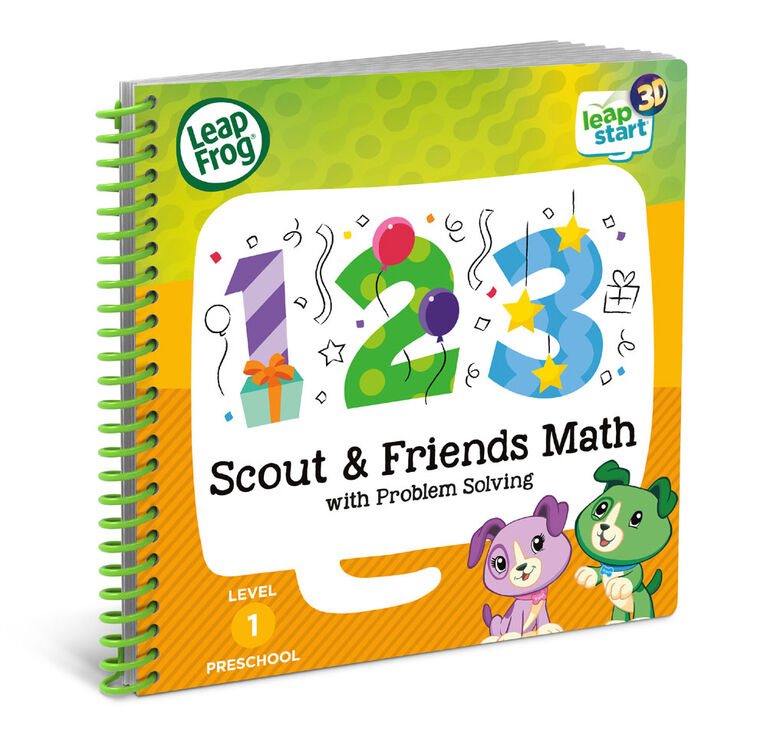 LeapFrog LeapStart Preschool (Level 1) Scout & Friends Math with Problem Solving Activity Book- Édition anglaise