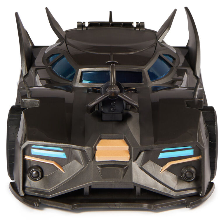 DC Comics, Crusader Batmobile Playset with Exclusive 4-inch Batman Figure, 3 Super-Villain Paper Figures