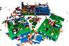 Strictly Briks - Trap and Gap Brik Tower - 10" x 10" - 32 x 32 pegs - 4 Baseplates - 15 Stackers - Blue, Gray, Green