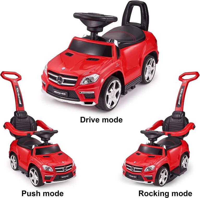 Voltz Toys Mercedes-Benz AMG GL63 4-in-1 Push Pedal Car, Red