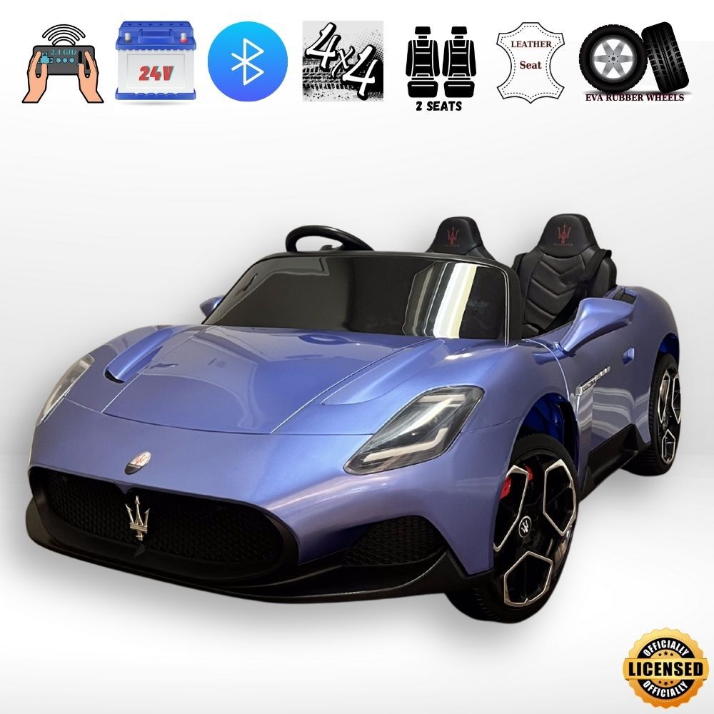 KidsVip 24V Maserati MC20 4WD W RC Cornflower Blue English
