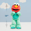 Elmo Dino Tape du Pied Sesame Street, Animal en Peluche de 33 cm (13 pouces) Chante et Danse