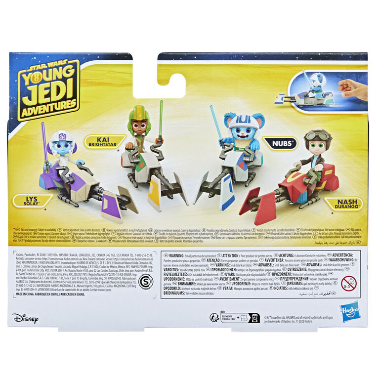 Star Wars Young Jedi Adventures Nubs Figure & Speeder Bike, Star Wars Toys, Preschool Toys 4 Inch