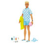 Barbie-Ken Plage-Poupée blonde short de bain et accessoires de plage