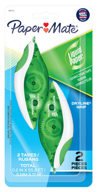Paper Mate DryLine Grip Correction Tape, 2 Count