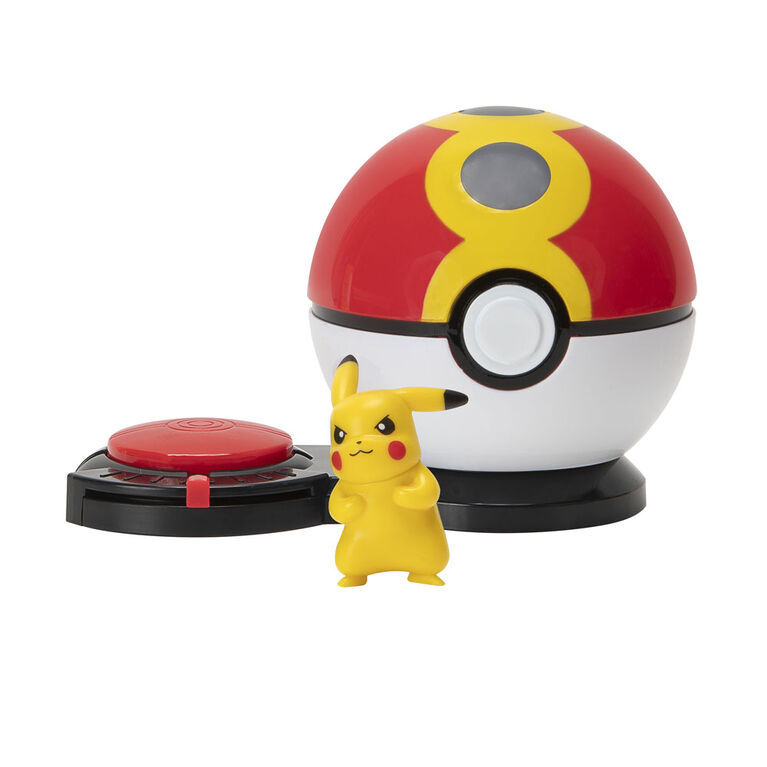 Pokémon Surprise Attack Poke Ball Battle Game W1 - Pikachu #2 w/ Quick Ball vs. Bulbasaur #3 w/ Poke Ball