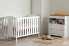 Reevo Lit de bébé 3 en 1 convertible Blanc solide