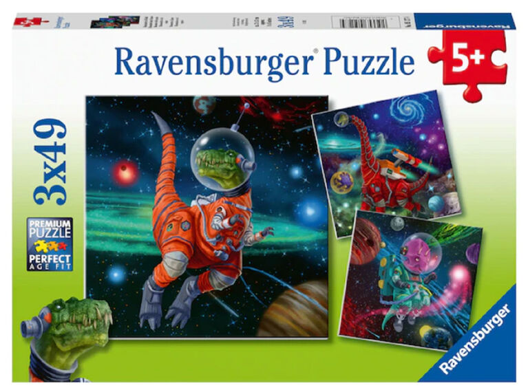 Ravensburger Dinosaures dans l'espace Puzzle 49 pièces (Ensemble de 3)