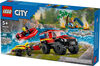 Jouet LEGO City Le camion de pompiers 4x4 avec bateau de sauvetage 60412