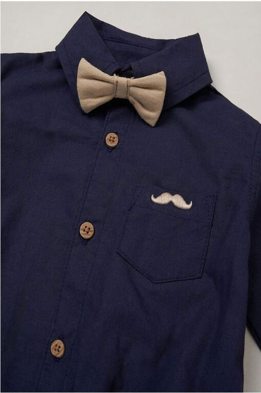 Little Gent Ensemble porte-jarretelles et nœud papillon : bleu marine