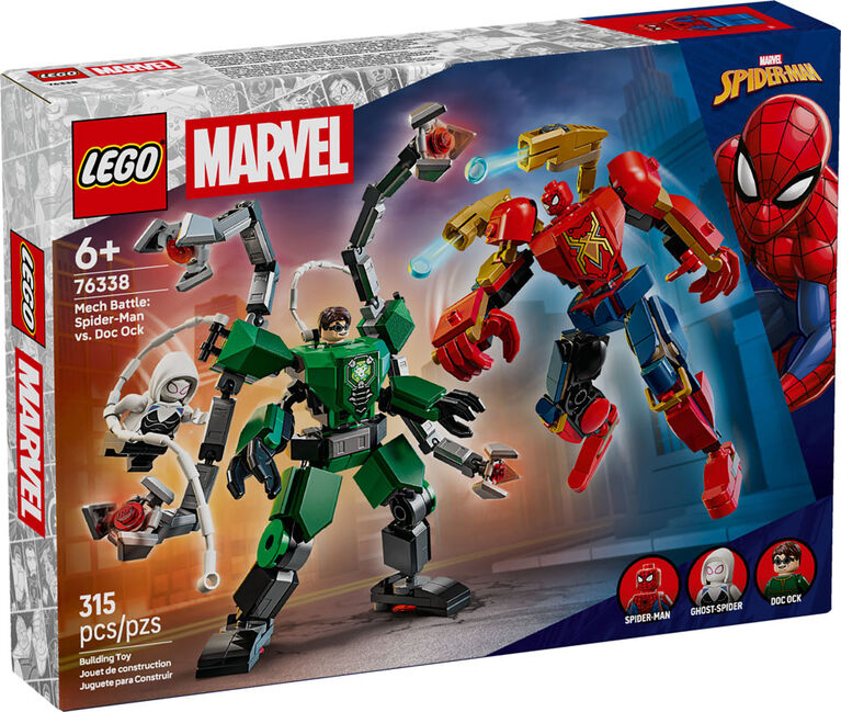 LEGO Marvel Mech Battle: Spider-Man vs. Doc Ock Building Toys for Kids, Ages 6+ - 76338