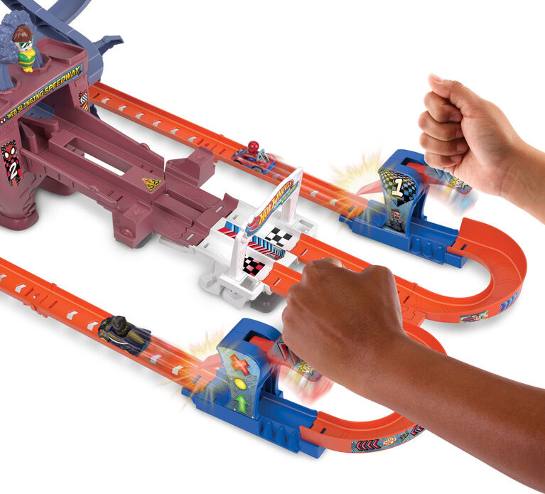 Hot Wheels-RacerVerse-Piste de Course Mobile de Spiderman-Coffret