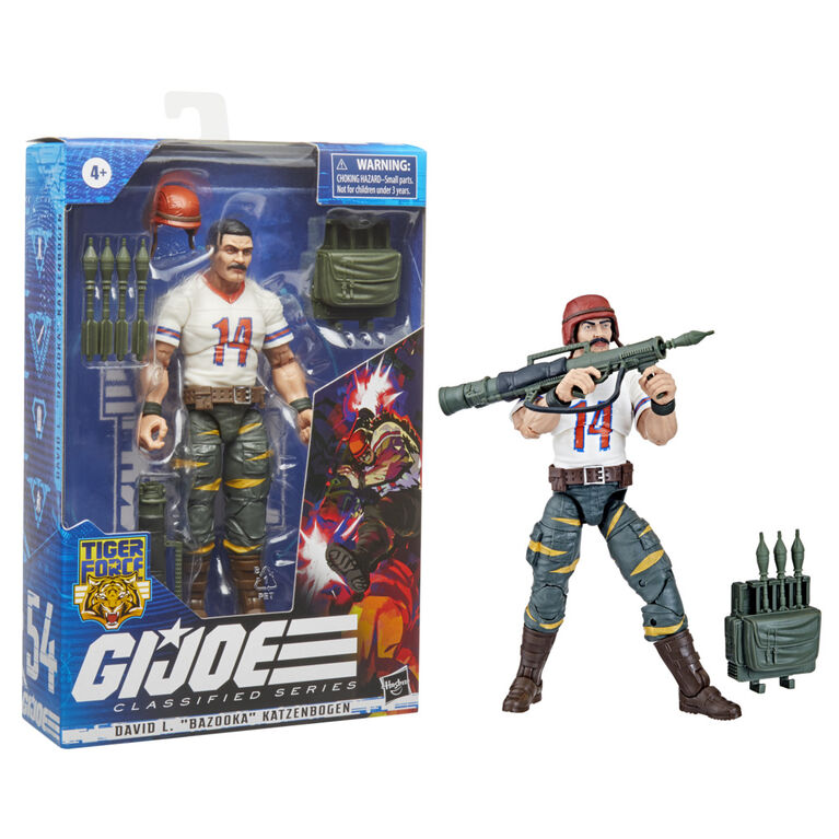 G.I. Joe Classified Series, figurine Tiger Force David L. " Bazooka " Katzenbogen 54 de collection, emballage spécial