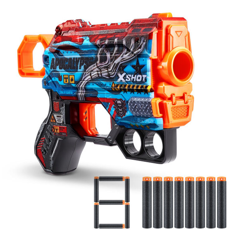 Zuru X-Shot Skins Menace Dart Blaster - Apocalypse (8 fléchettes)