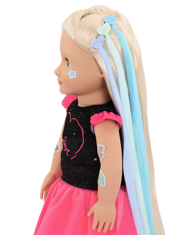 Our Generation, Luana "Ready To Glow", 18-inch Deco Doll with Glow-in-the-Dark Tattoos