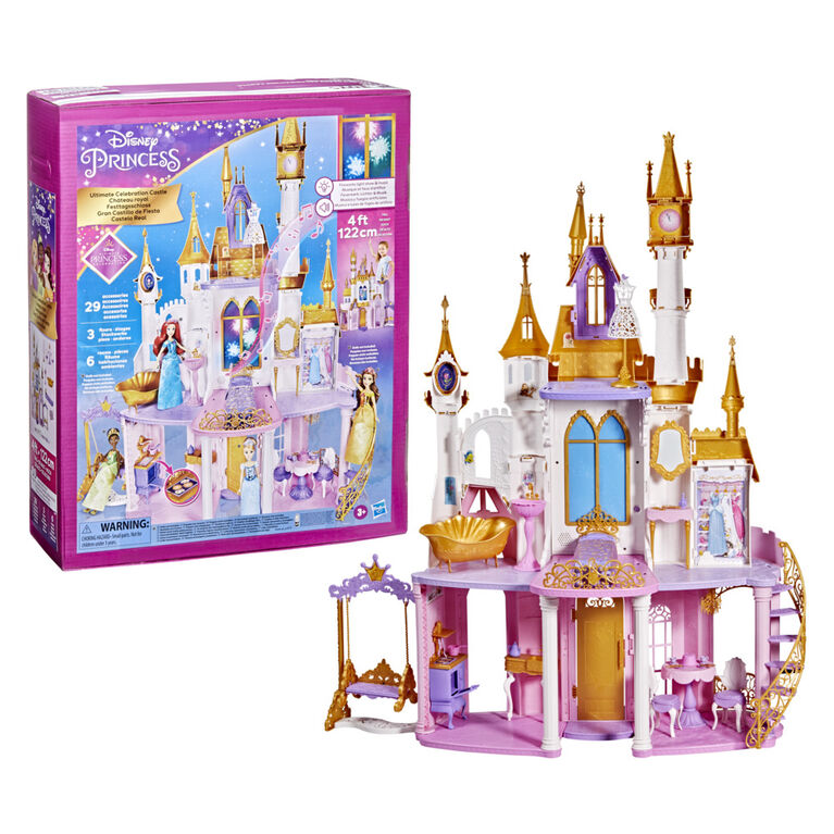 Disney Princesses, Château royal, maison de poupées avec meubles et accessoires