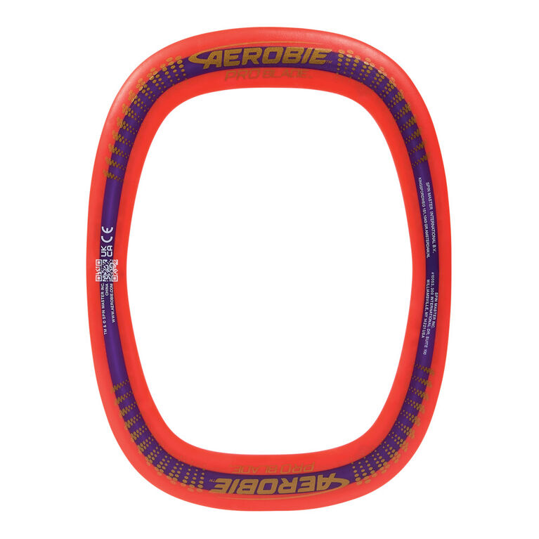 Aerobie Pro Blade, Outfoor Flying Disc Self Leveling Throw Ring, Red
