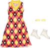 Barbie Fashion Pack of Doll Clothes, Complete Look Set with Argyle Dress and Accessories