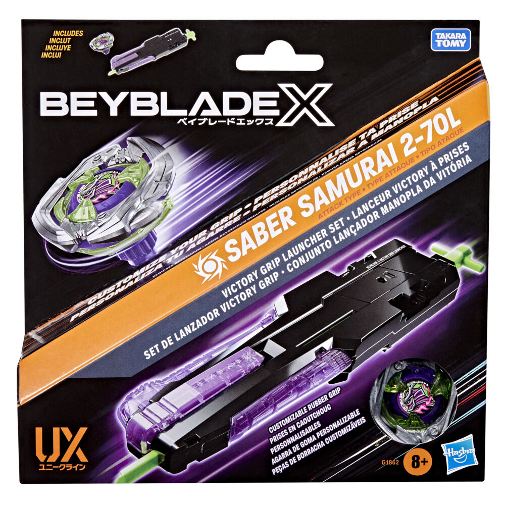 Beyblade X Victory Grip Right-Spin Launcher Set