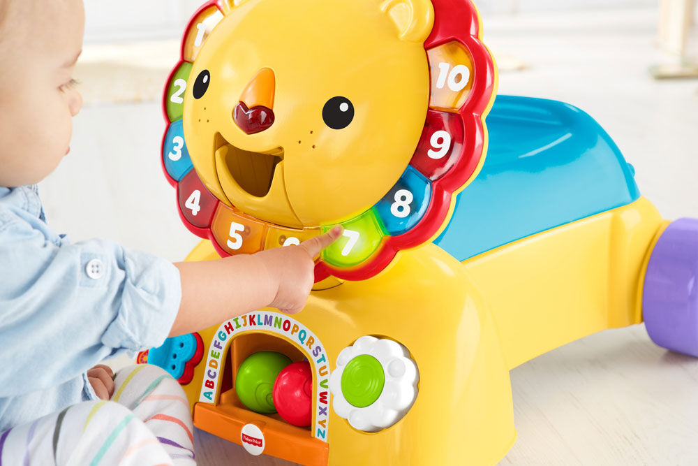 Fisher price lion walker and sales ride on