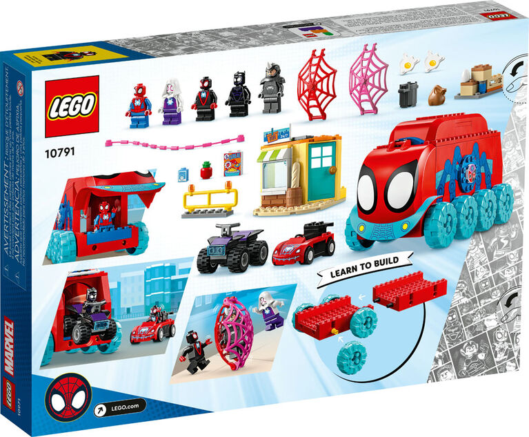 LEGO Marvel Le Q.G. mobile de l'équipe de Spider-Man 10791 Ensemble de jeu de construction (187 pièces)