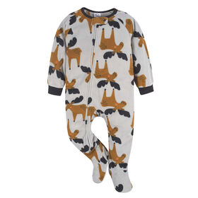 Gerber Childrenswear - 1-Pack Blanket Sleeper - Moose - Grey 3T