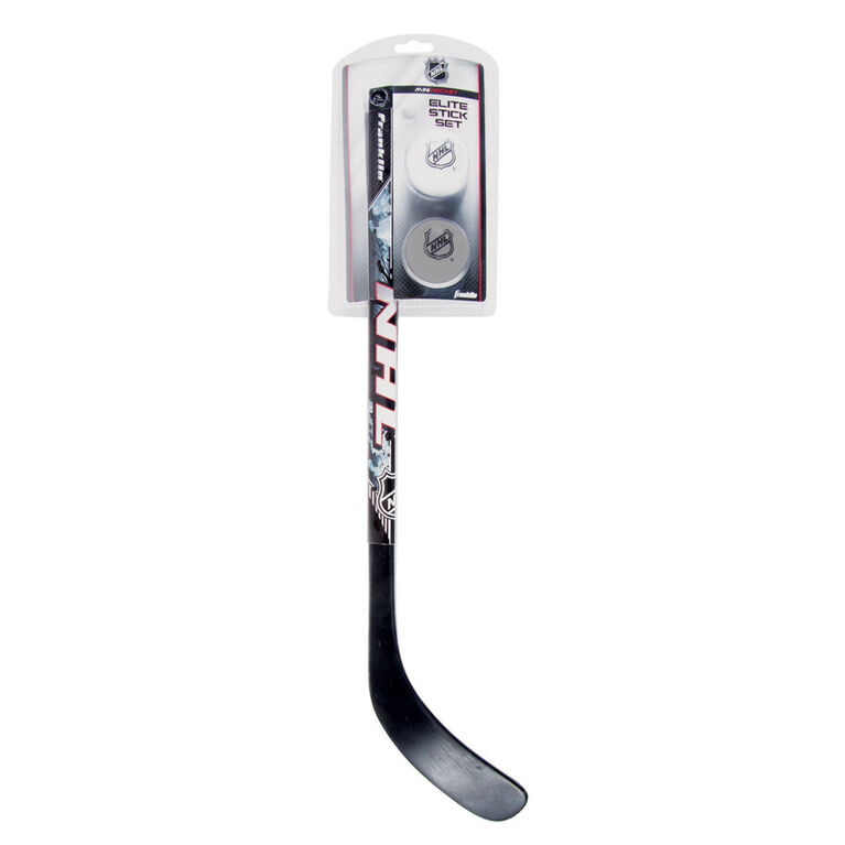 Franklin Sports Nhl Elite Mini Hockey Stick And Ball Set Black