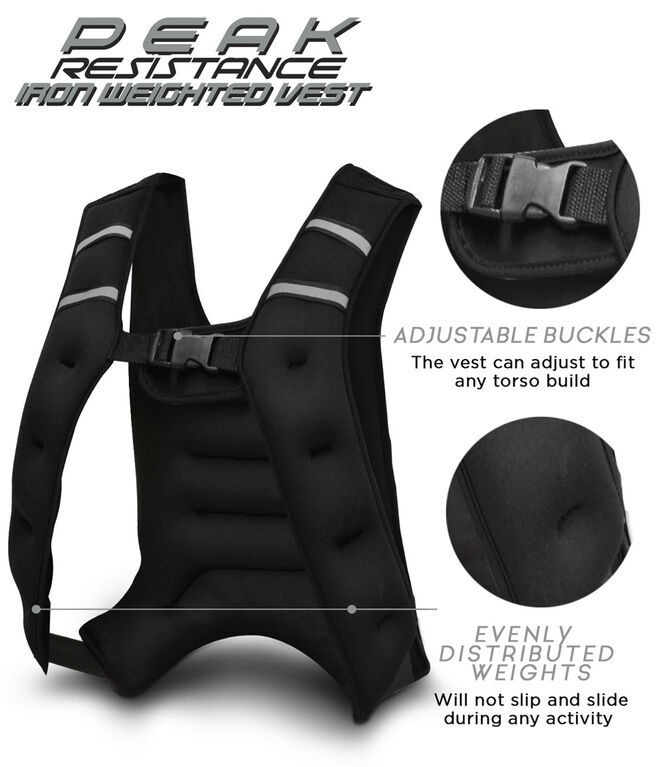 Aduro Peak Resistance Iron Weighted Vest 20lbs Toys R Us Canada