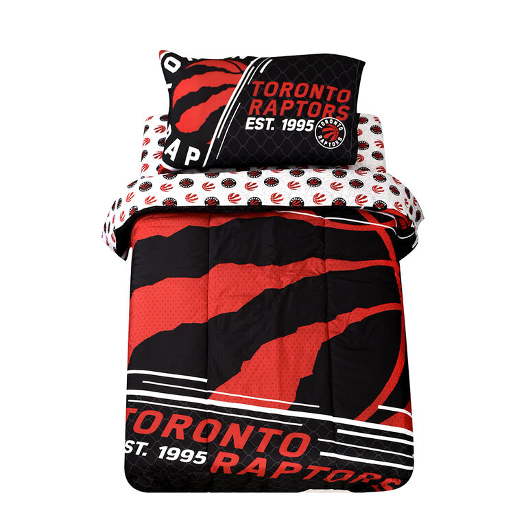 Ensemble de literie simple 4 pièces des Raptors de Toronto de la NBA