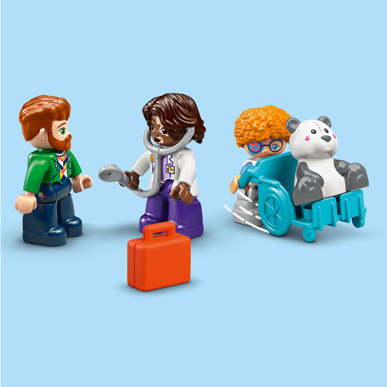 LEGO DUPLO Town First Time Visit with the Doctor Office Building Toy - Playset for Preschool Kids - 10449