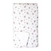 Baby Mode Signature Couverture en mousseline pelucheuse : motif floral mauve
