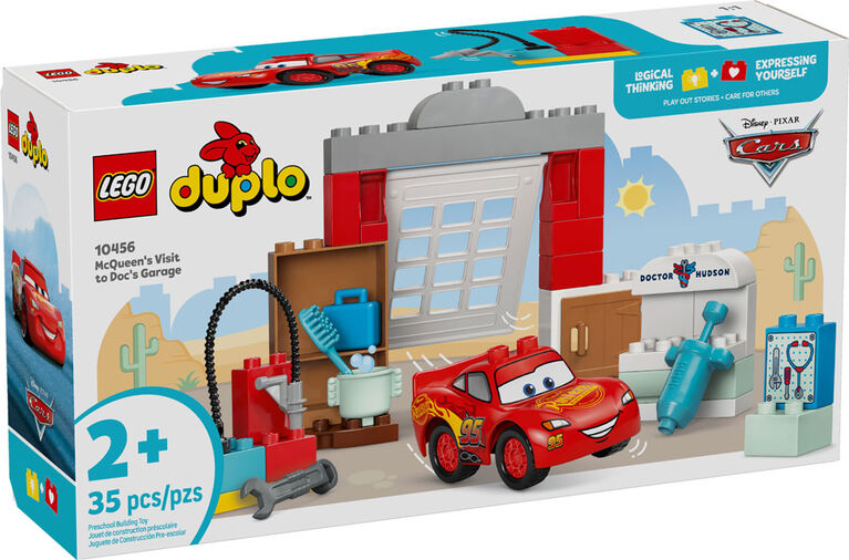 LEGO DUPLO Disney and Pixar Cars McQueen's Visit to Doc's Garage - Toddler Toy For Kids 2+ - 10456
