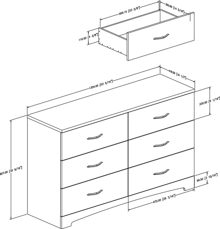 Step One 6-Drawer Double Dresser- Pure White