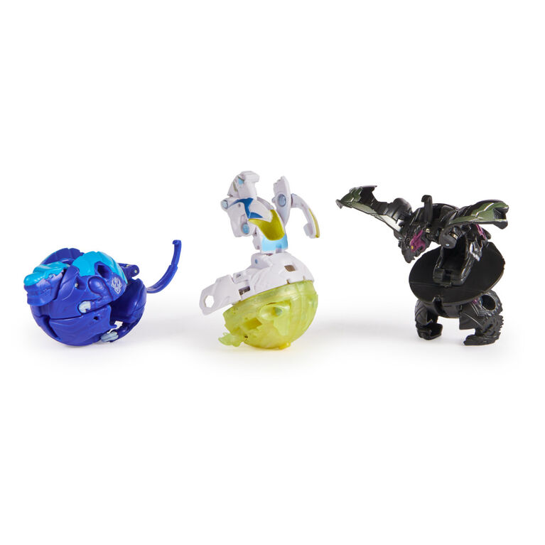 Bakugan Starter 3-Pack, Special Attack Mantid, Titanium Dragonoid and Trox, Customizable Spinning Action Figures and Trading Cards