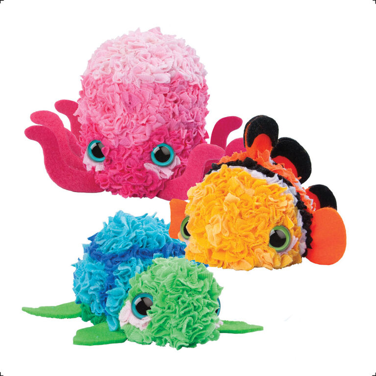 PlushCraft - Vie marine, paquet de 3.