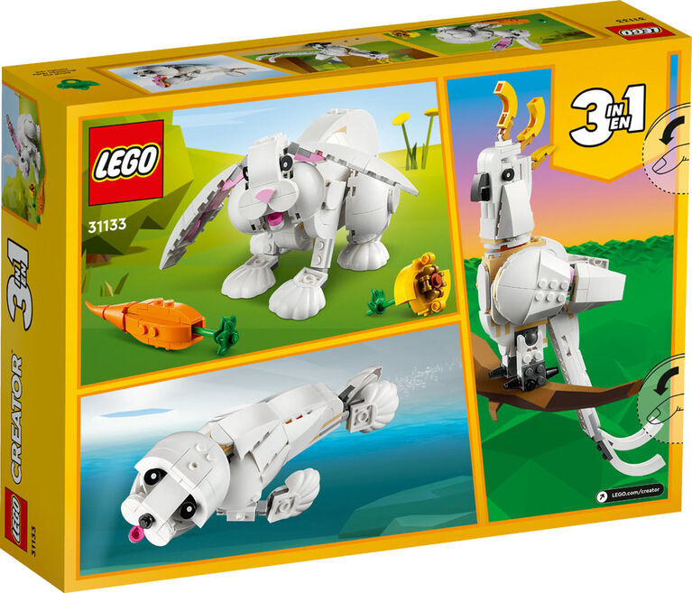 LEGO Creator Le lapin blanc 31133 Ensemble de jeu de construction 3en1 (258 pièces)