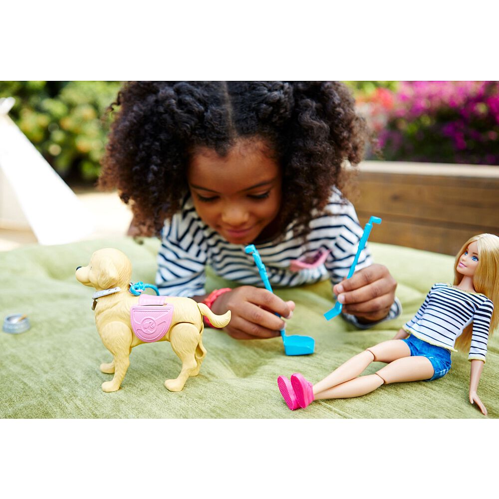 barbie walk and potty pup