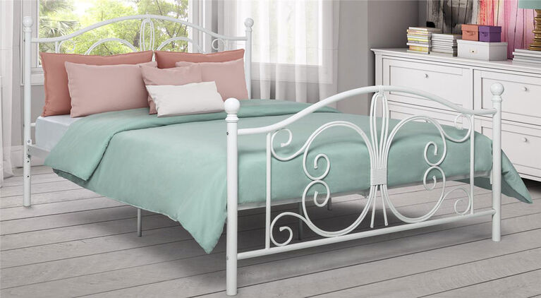 DHP - Bombay Full Metal Bed, White