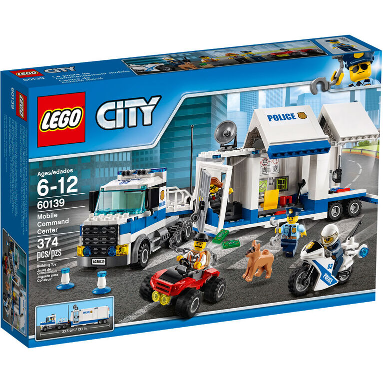 LEGO City Police Le poste de commandement mobile 60139 (374 pièces)