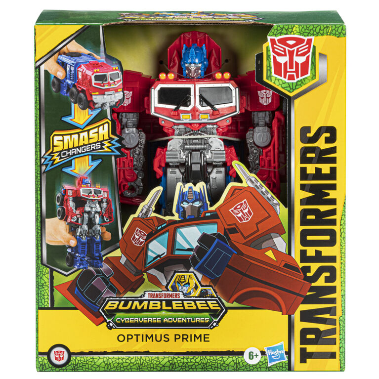 Transformers Bumblebee Cyberverse Adventures Dinobots Unite, figurine Smash Changer Optimus Prime