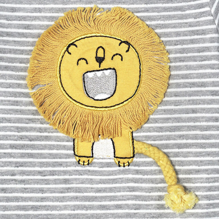 Lot de deux pièces : pantalon et maillot biologiques Onesies à manches longues pour nouveau-né garçon – Petit Lion 0-3 mois