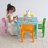 Humble Crew Modern Brights ensemble table et 4 chaises de conception légère pour enfants, plastique