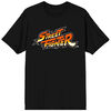Street Fighter Logo Rétro Classique Noir T-Shirt 