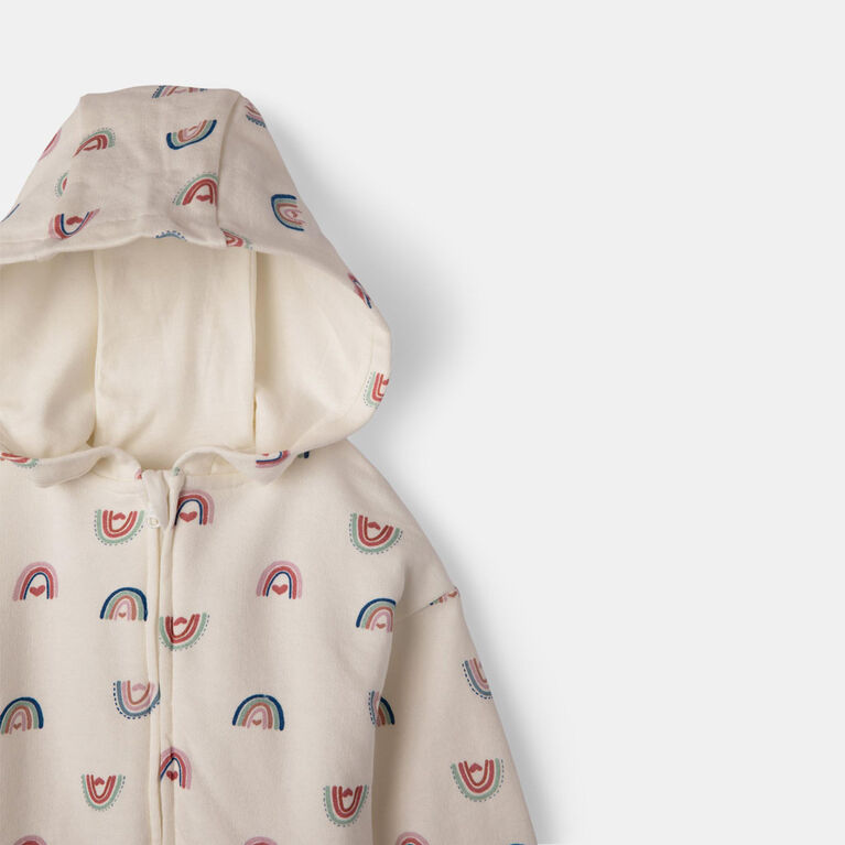 RISE Little Earthling Hoody White Rainbow Print Babies R Us Canada