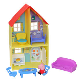 Peppa Pig Peppa's Adventures Peppa's Family House Playset Preschool Toy, includes Peppa Pig Figure and 6 Accessories