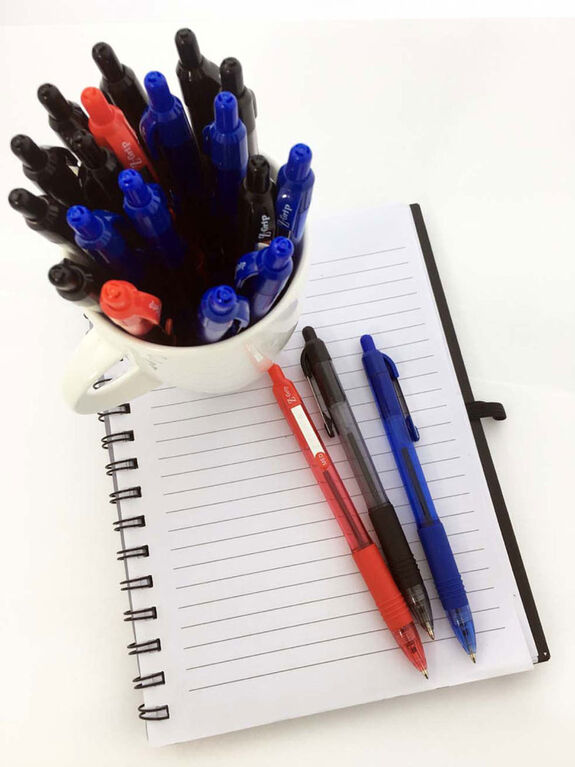Stylo à bille rétractable Z-Grip, encre bleu, paquet de 2